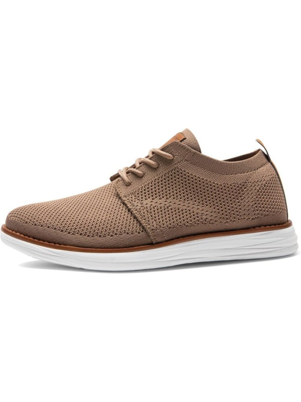 Bruno Marc Men's Brown Ethylene Vinyl Acetate Lace up Lightweight Sneakers - Picture 4 of 6